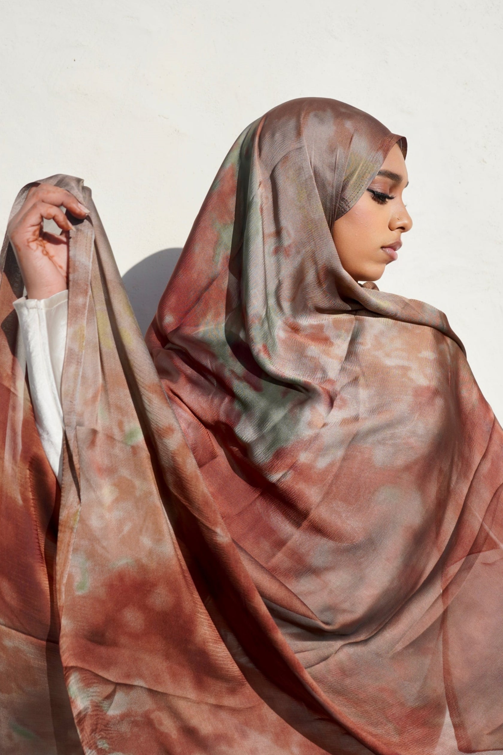 MYS003 Printed silk hijab