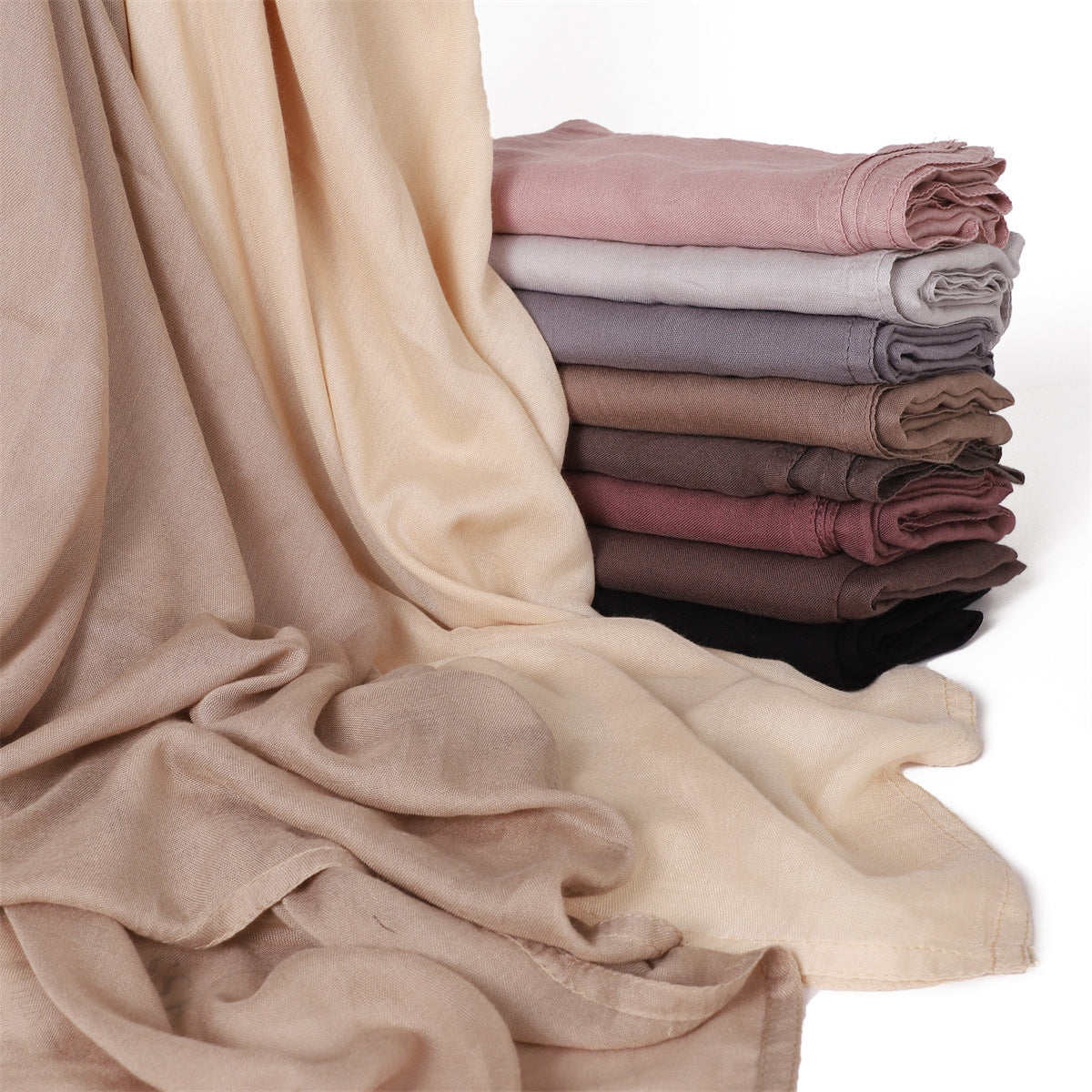 YZ228 High Quality Modal Scarf Shawl Small Size Solid Color Headband