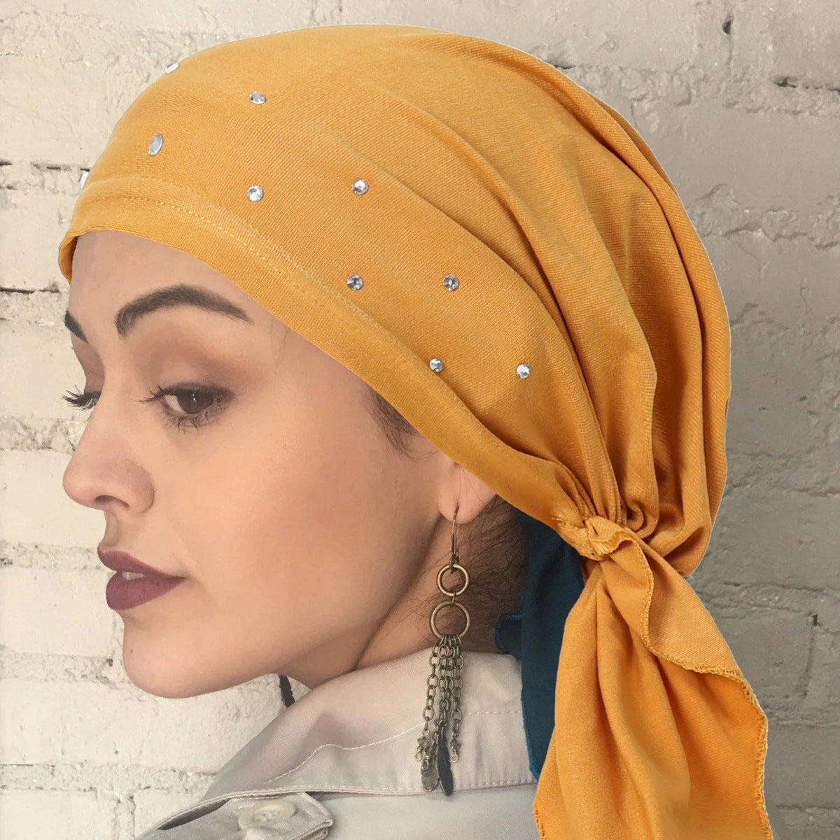 ER064 Hot diamond elastic hijab