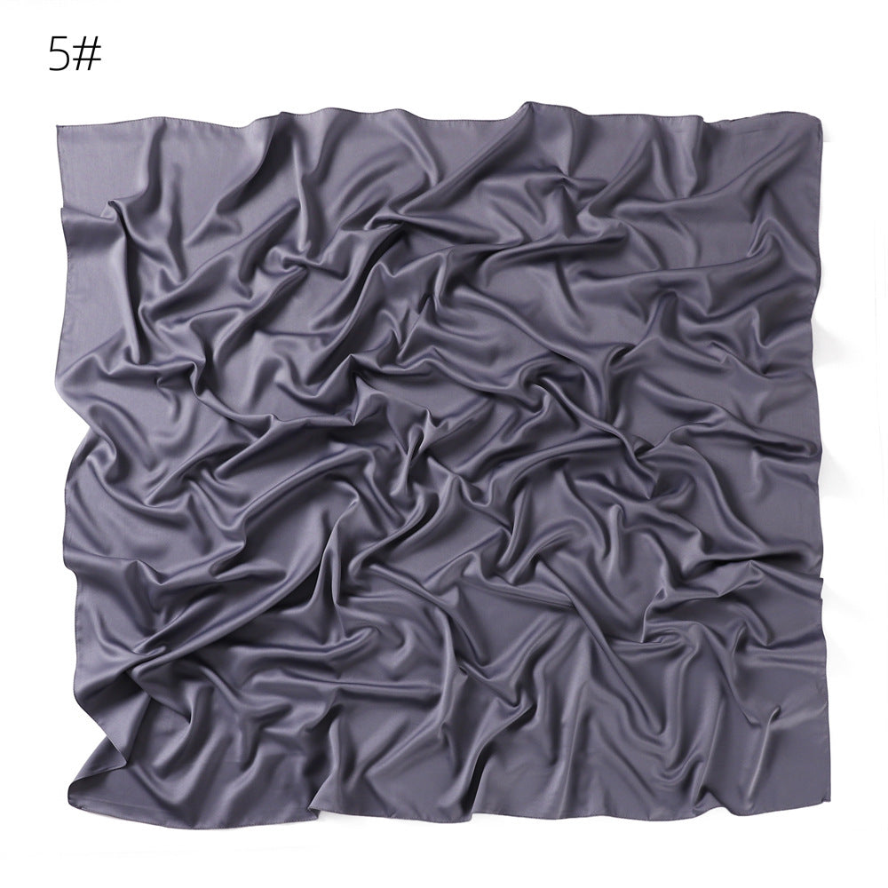 YZ190 90cm Matte Satin Faux Silk Satin Solid Square Shawl Scarf - MinYang Fashion Apparel Accessory Manufacturer