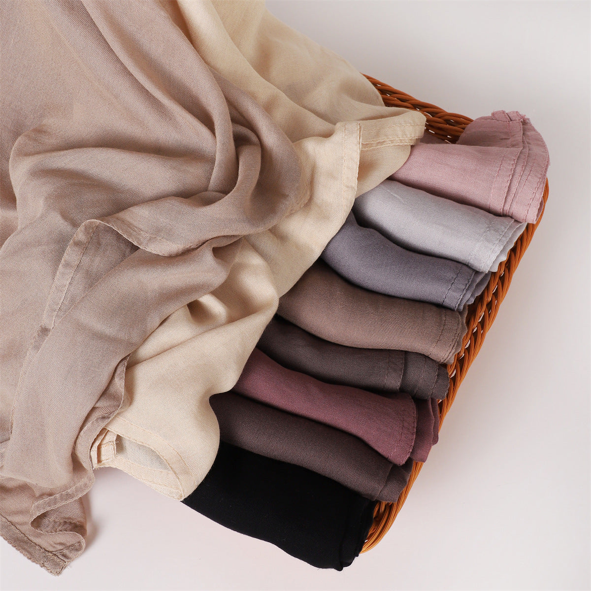 YZ228 High Quality Modal Scarf Shawl Small Size Solid Color Headband
