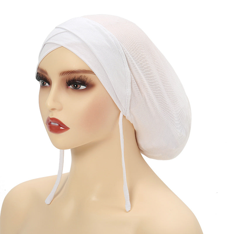 8094Women's adult solid color headscarf hat four seasons style - MinYang Fashion Apparel Accessory Manufacturer