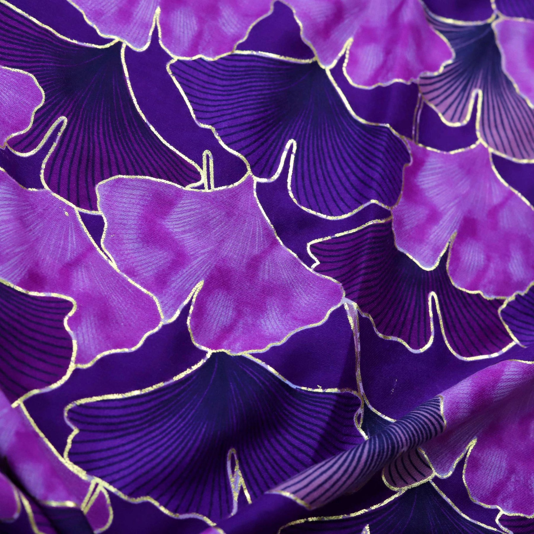 221006 stamping ginkgo printed scarf - MinYang Fashion Apparel Accessory Manufacturer