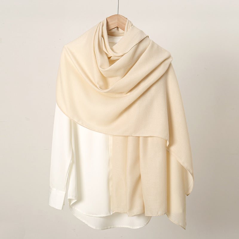 VS814 New retro solid color cotton and linen scarf for women - MinYang Fashion Apparel Accessory Manufacturer