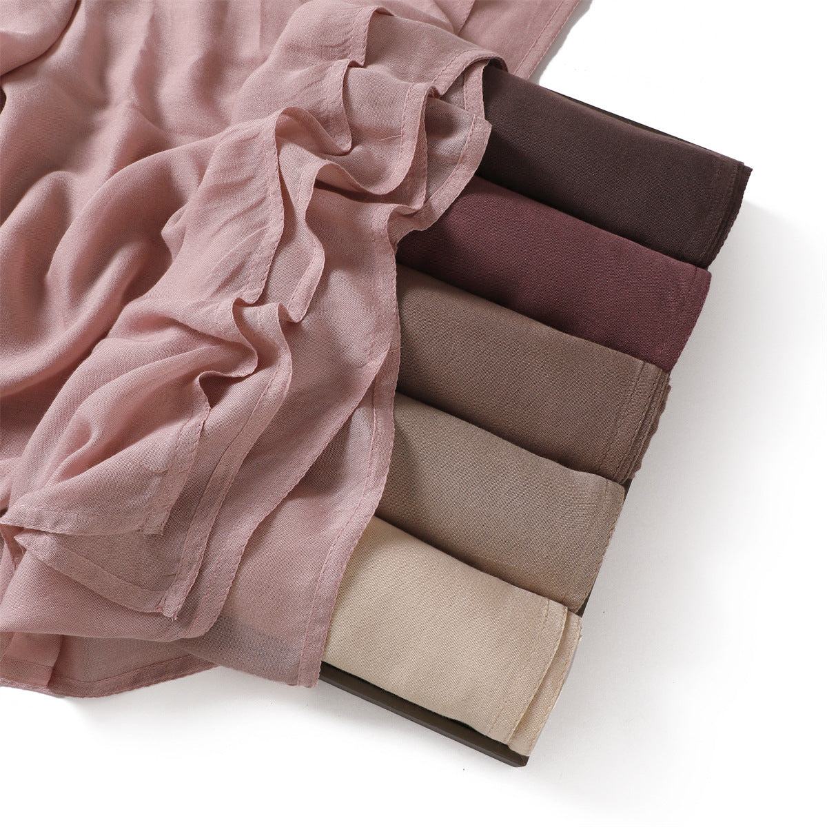 YZ228 High Quality Modal Scarf Shawl Small Size Solid Color Headband