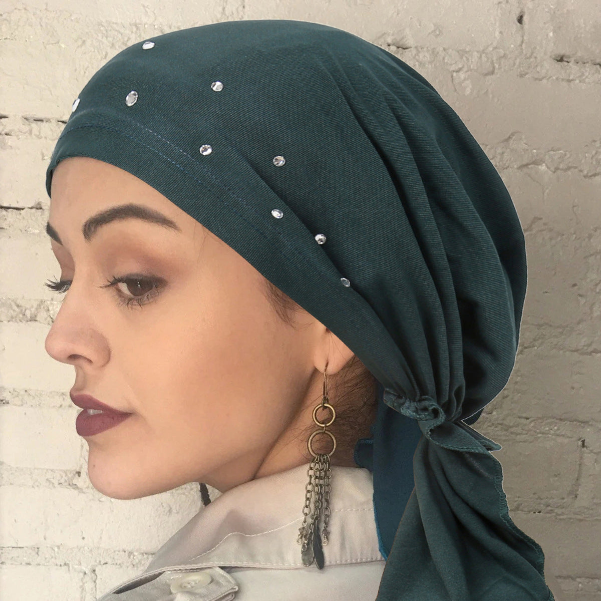 ER064 Hot diamond elastic hijab
