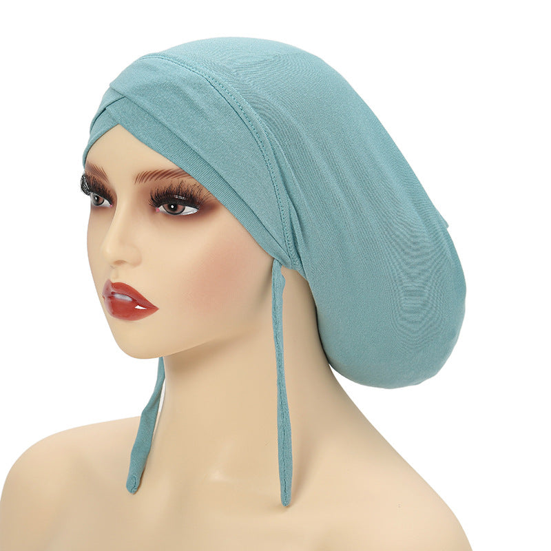 8094Women's adult solid color headscarf hat four seasons style - MinYang Fashion Apparel Accessory Manufacturer