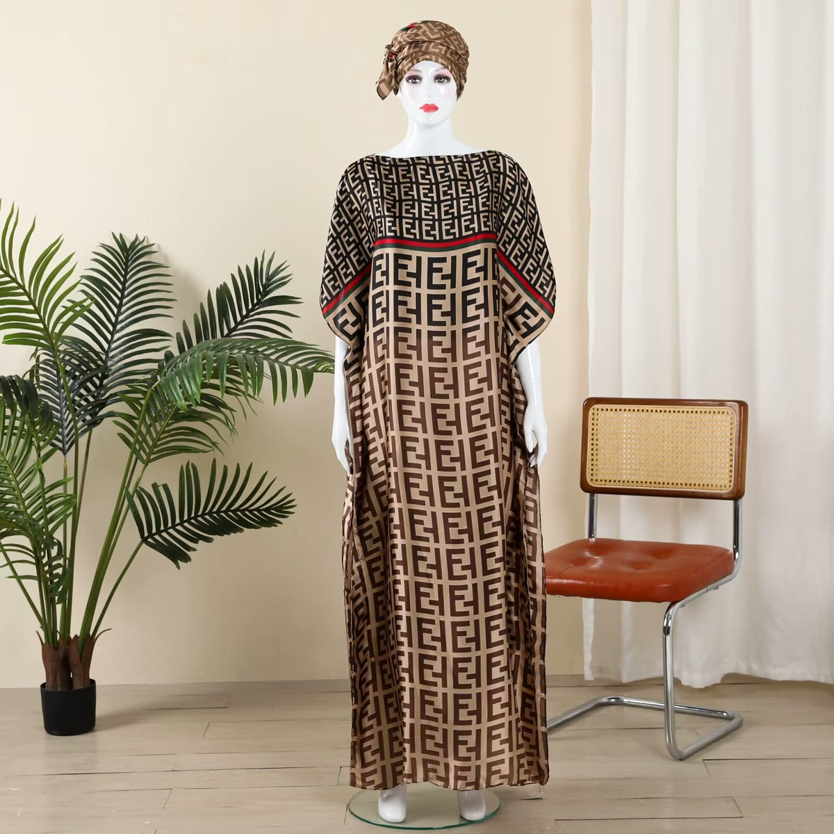 MYYJ-012 Abaya Imitation silk blouse beautiful brocade section one-piece group - MinYang Fashion Apparel Accessory Manufacturer