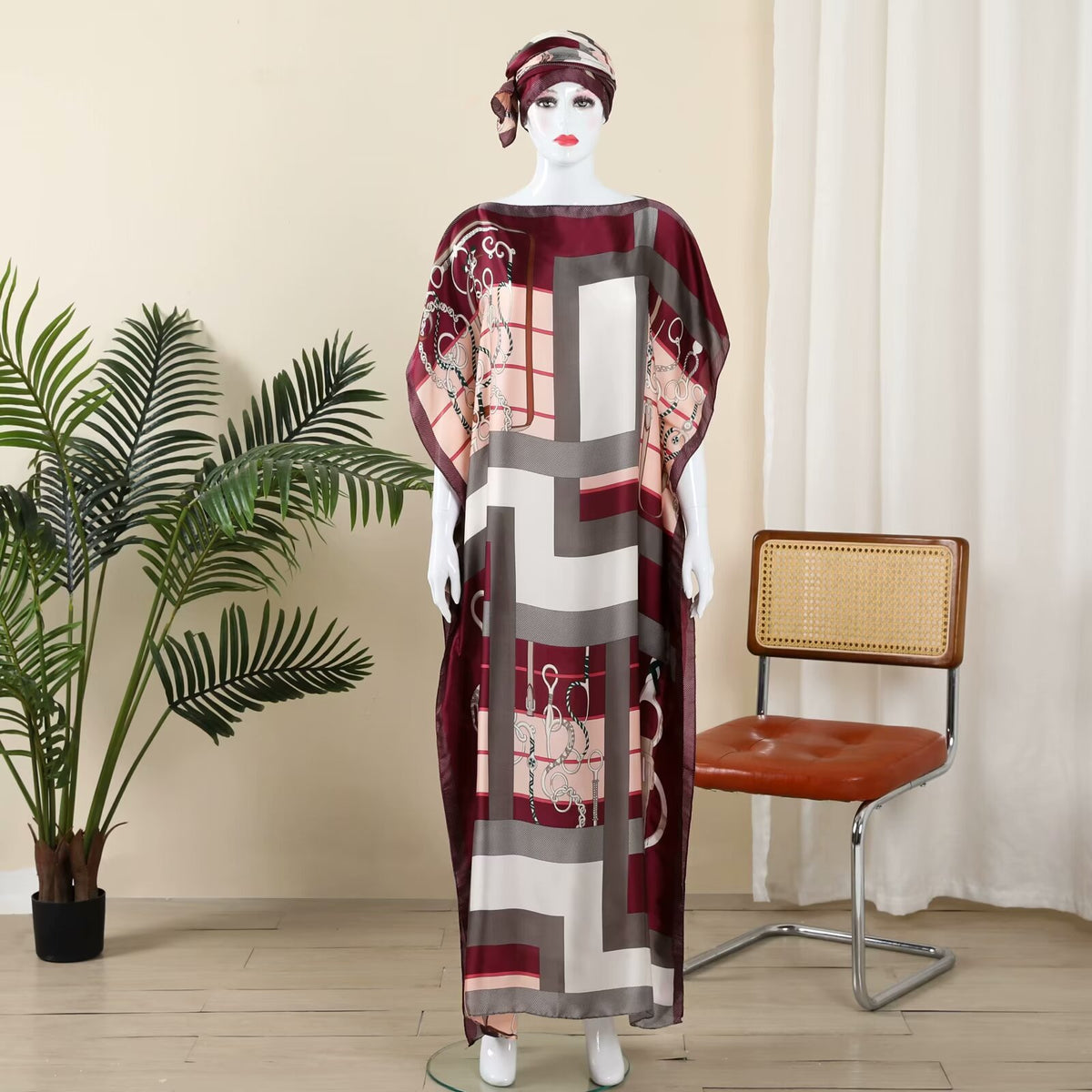 MYYJ-013 Abaya Imitation silk blouse beautiful brocade section one-piece group - MinYang Fashion Apparel Accessory Manufacturer