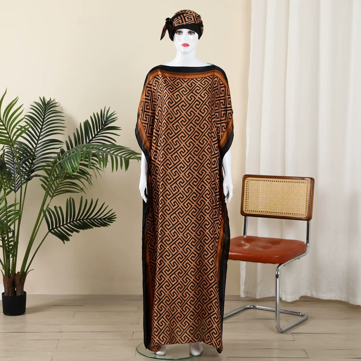 MYYJ-014 Abaya Imitation silk blouse beautiful brocade section one-piece group - MinYang Fashion Apparel Accessory Manufacturer