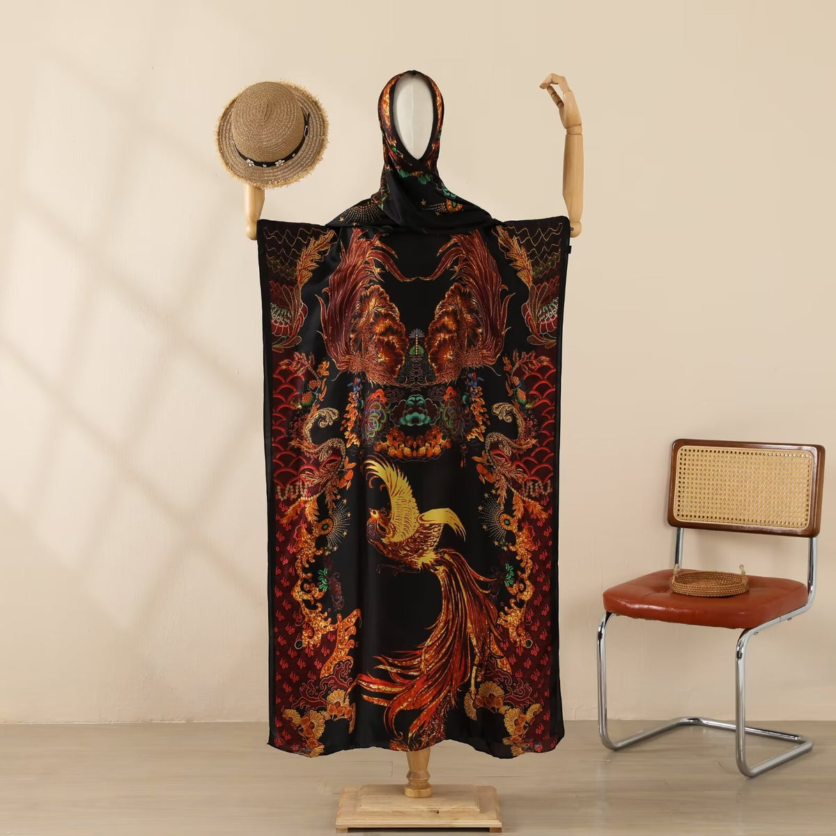 MYYJ-015 Abaya Imitation silk blouse beautiful brocade section one-piece group - MinYang Fashion Apparel Accessory Manufacturer