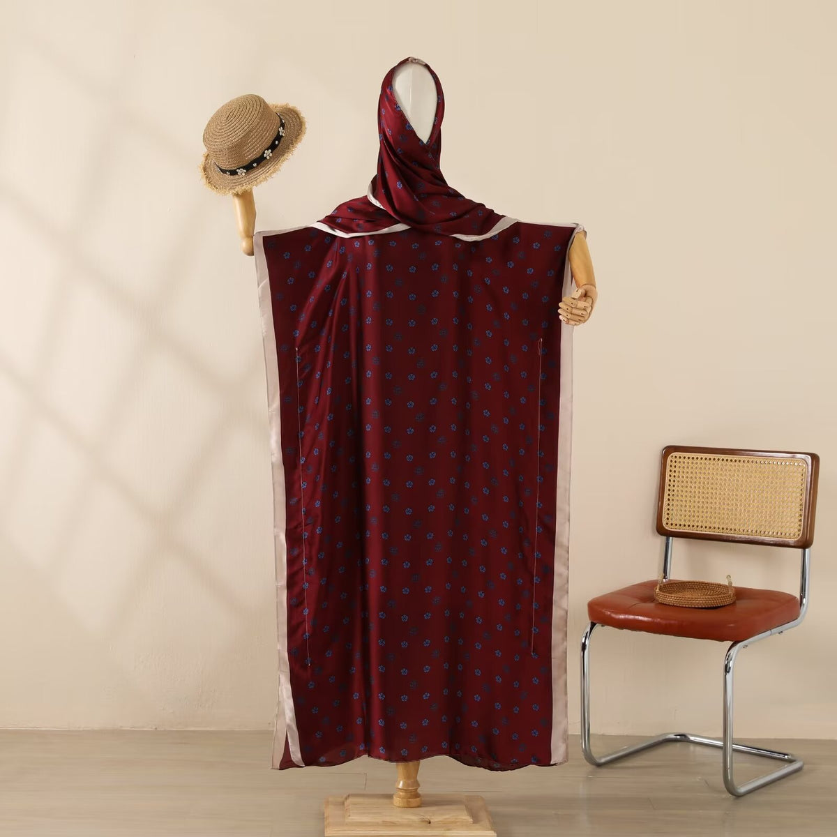 MYYJ-016 Abaya Imitation silk blouse beautiful brocade section one-piece group - MinYang Fashion Apparel Accessory Manufacturer