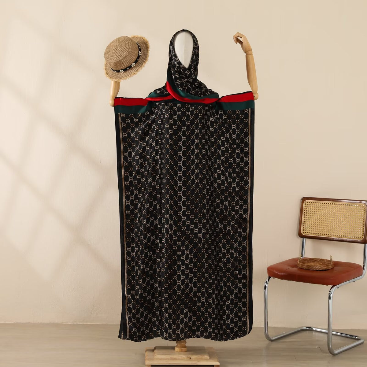 MYYJ-017 Abaya Imitation silk blouse beautiful brocade section one-piece group - MinYang Fashion Apparel Accessory Manufacturer