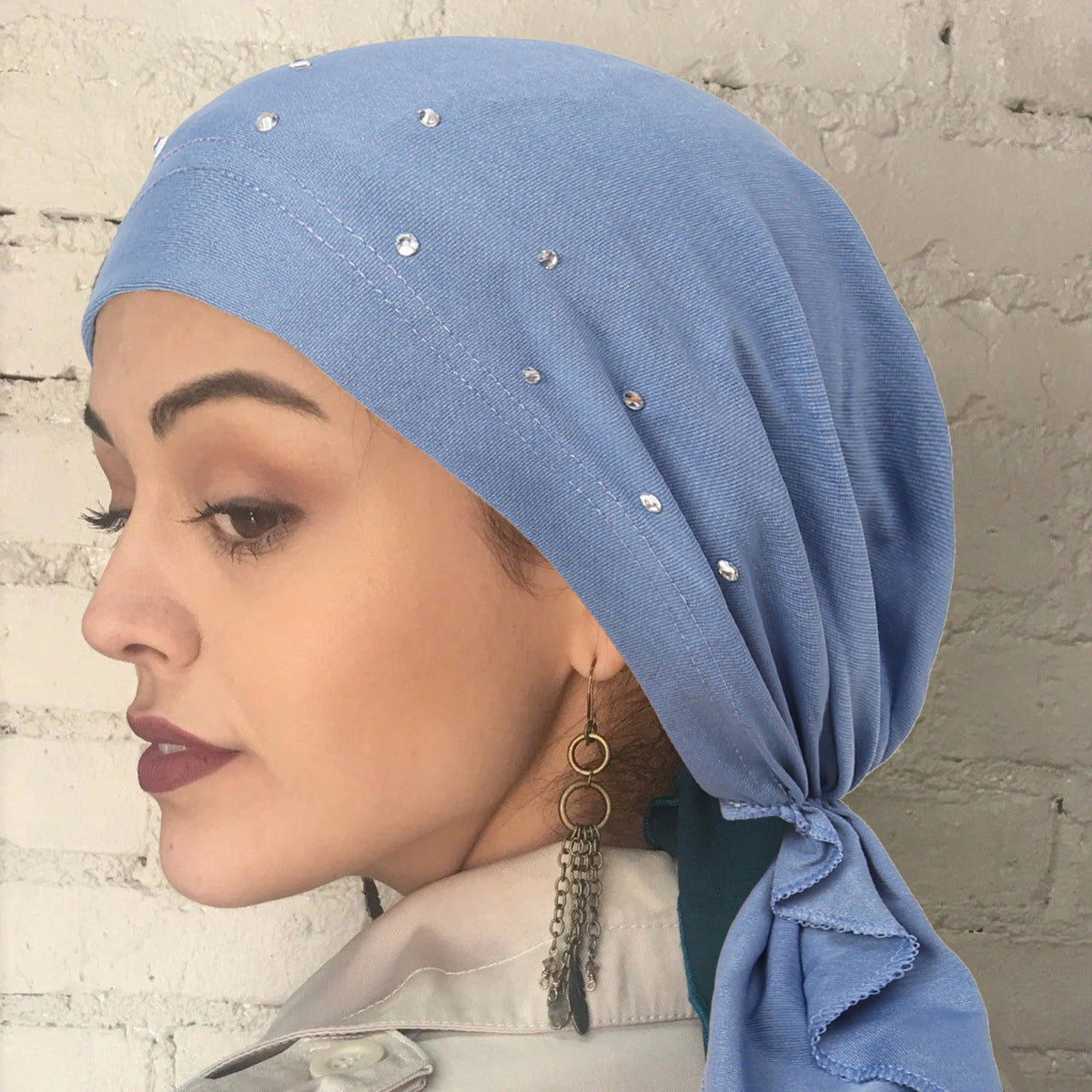 ER064 Hot diamond elastic hijab