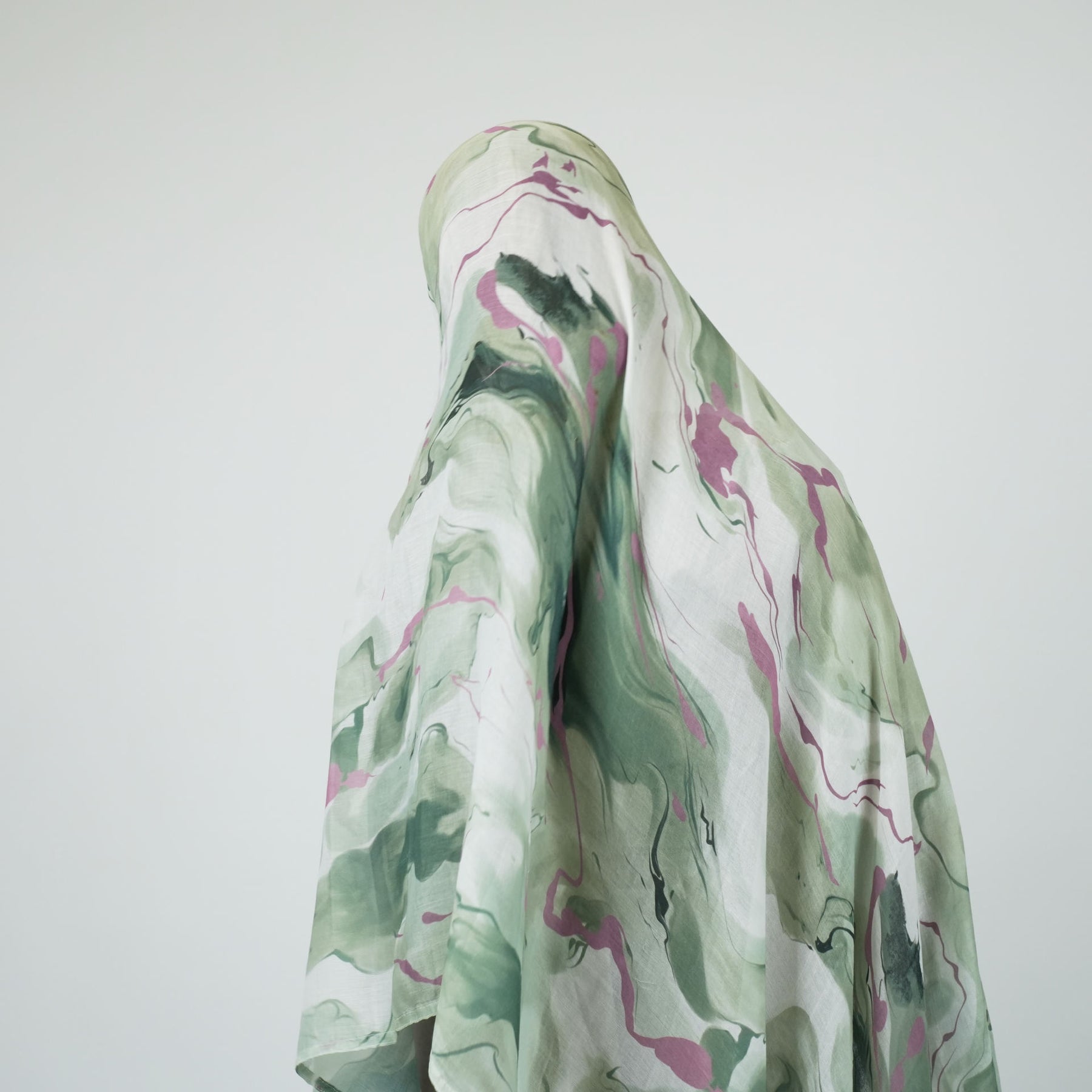 MD002 Multicolor double stitch wide-brimmed polyester cotton hijab scarf
