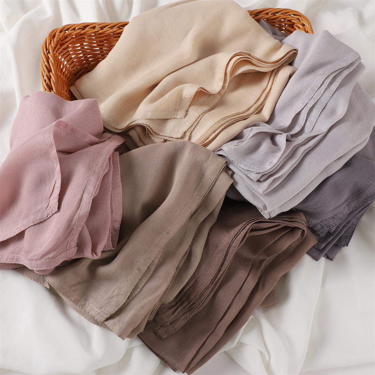 YZ228 High Quality Modal Scarf Shawl Small Size Solid Color Headband
