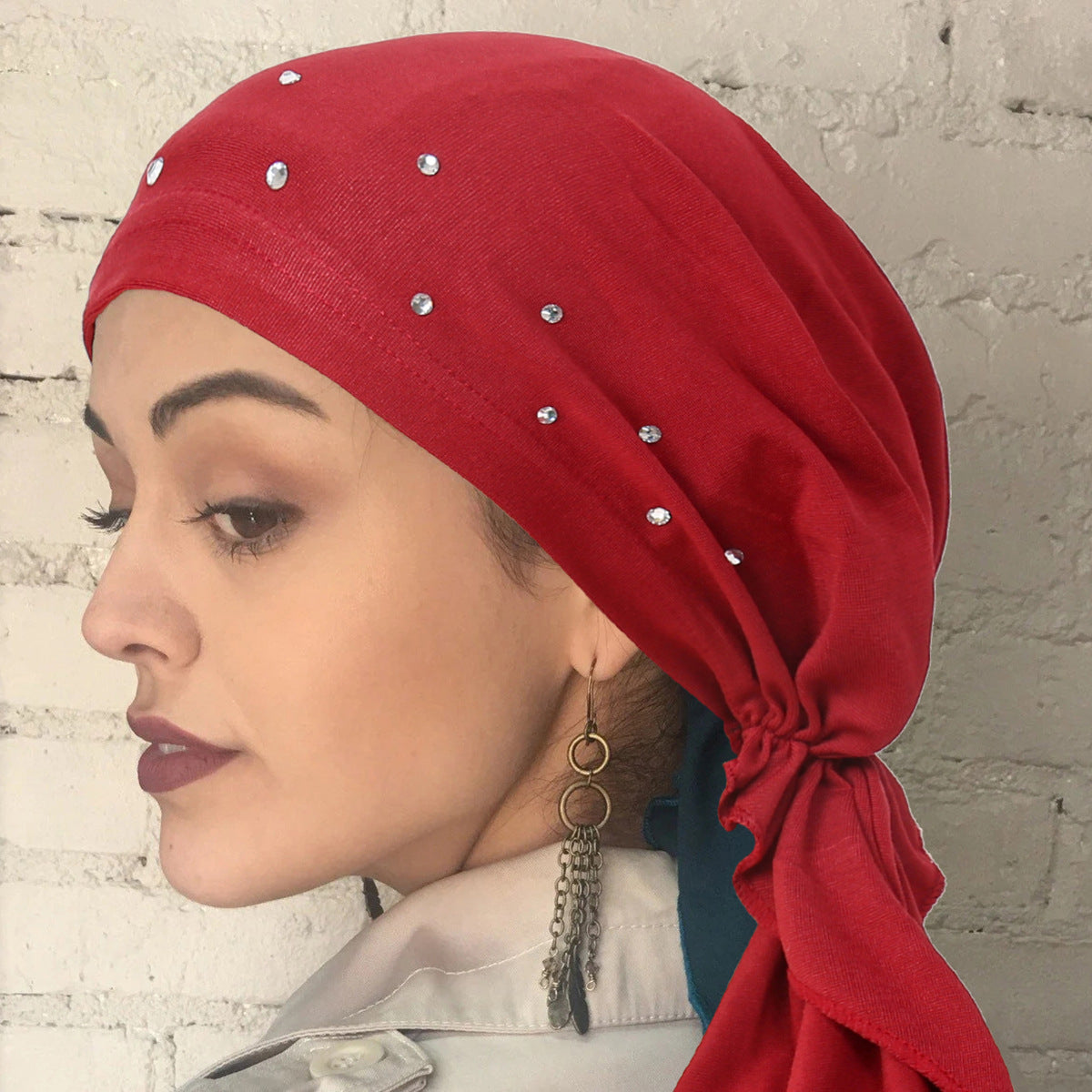 ER064 Hot diamond elastic hijab