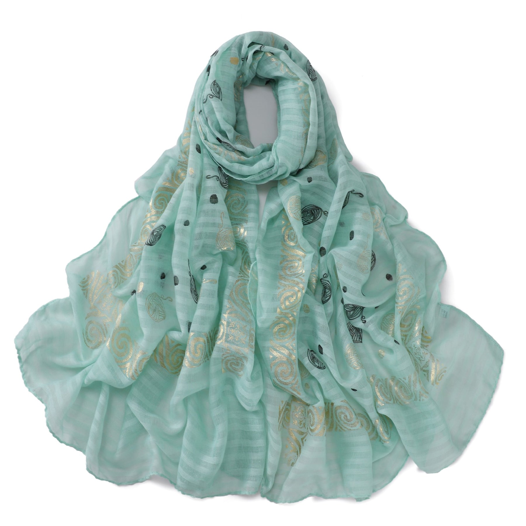 B1 Simple gold stamped scarf