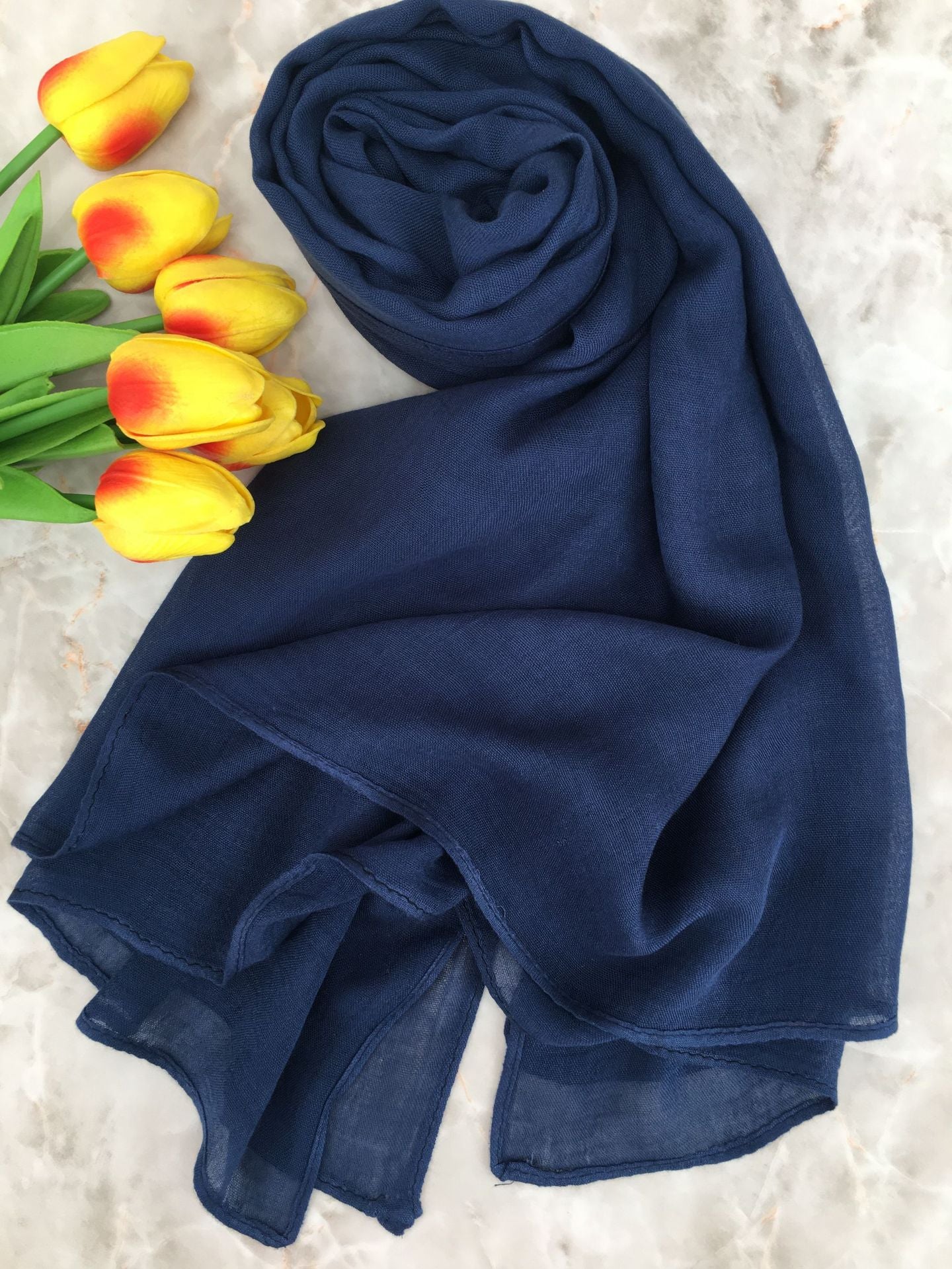 HY006 70X180CM 35COLRO Thin Single Needle Modal hijab + jersery Knitted Hat cap