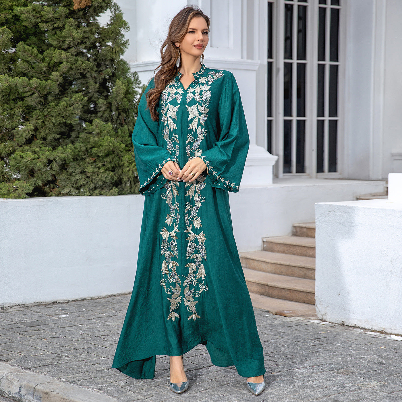 SMT008 Robe women's abaya embroidered dress evening dress abaya Dresses/gowns