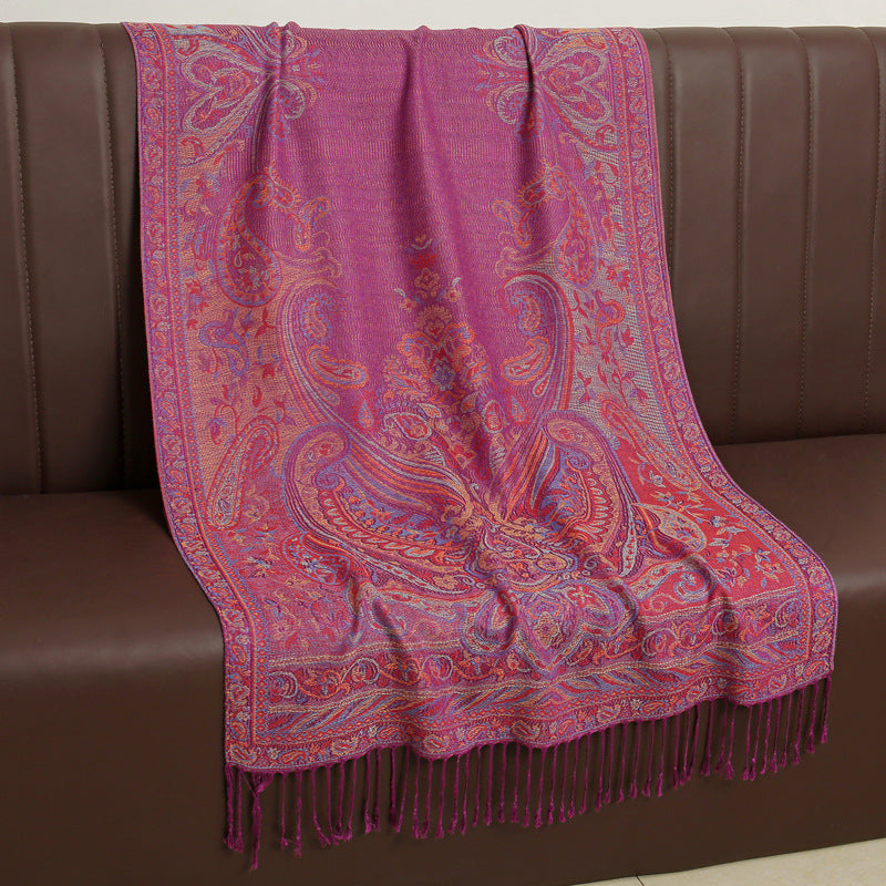 MY13 Cashmere shawl tassel scarf - MinYang Fashion Apparel Accessory Manufacturer
