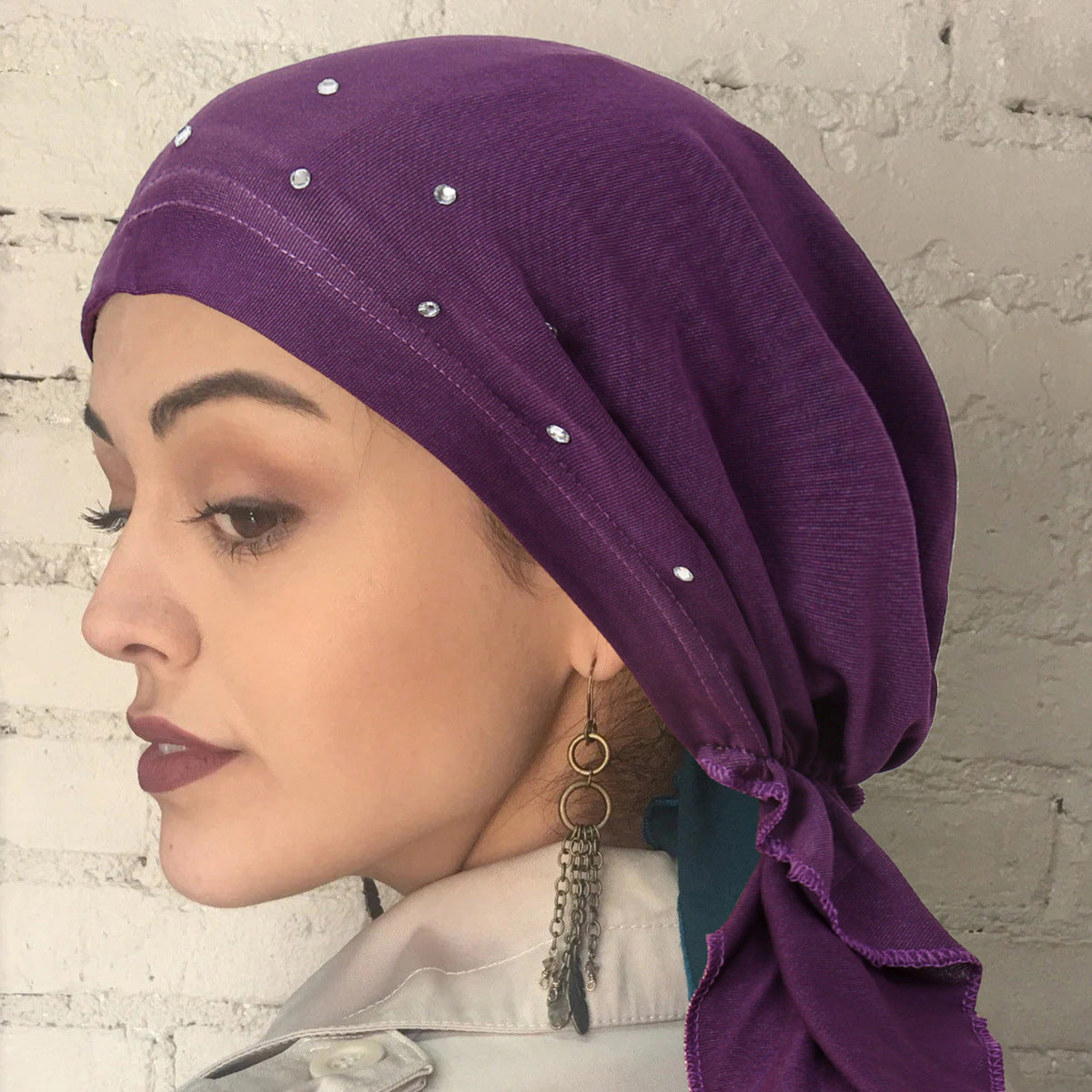 ER064 Hot diamond elastic hijab