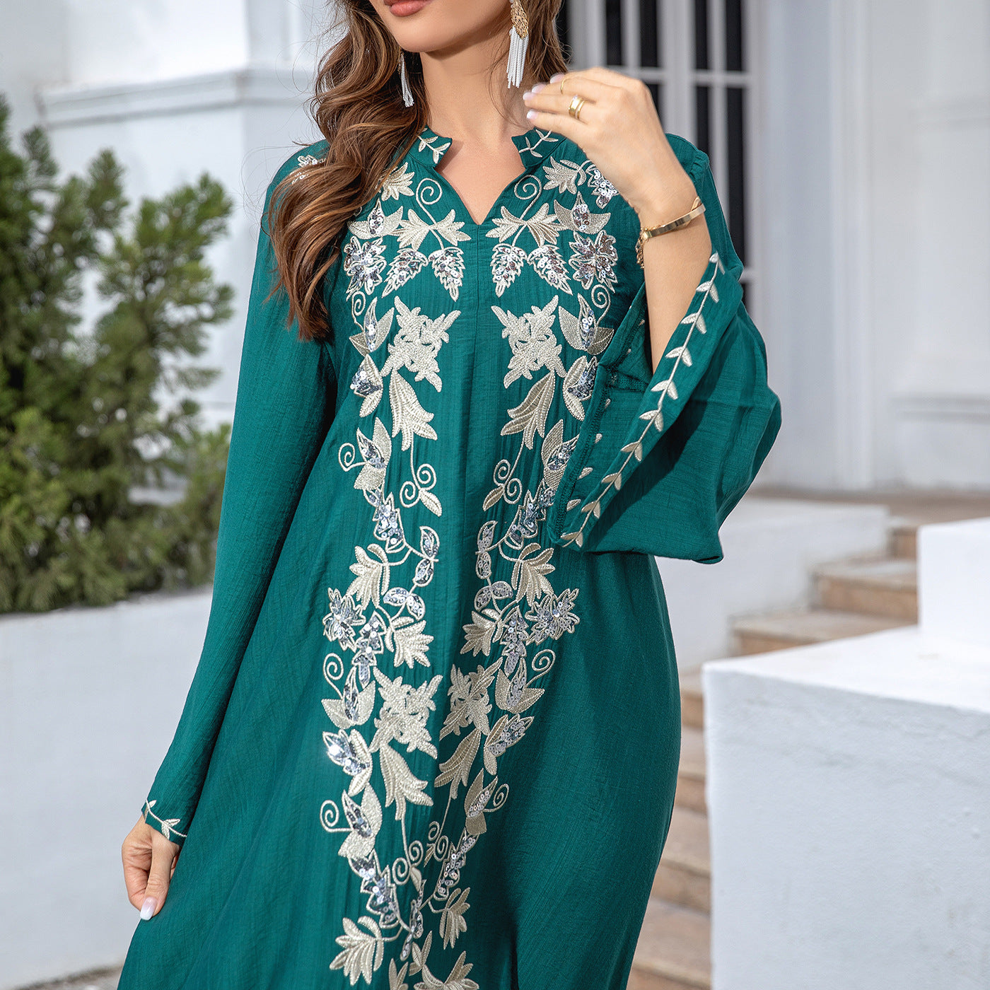 SMT008 Robe women's abaya embroidered dress evening dress abaya Dresses/gowns