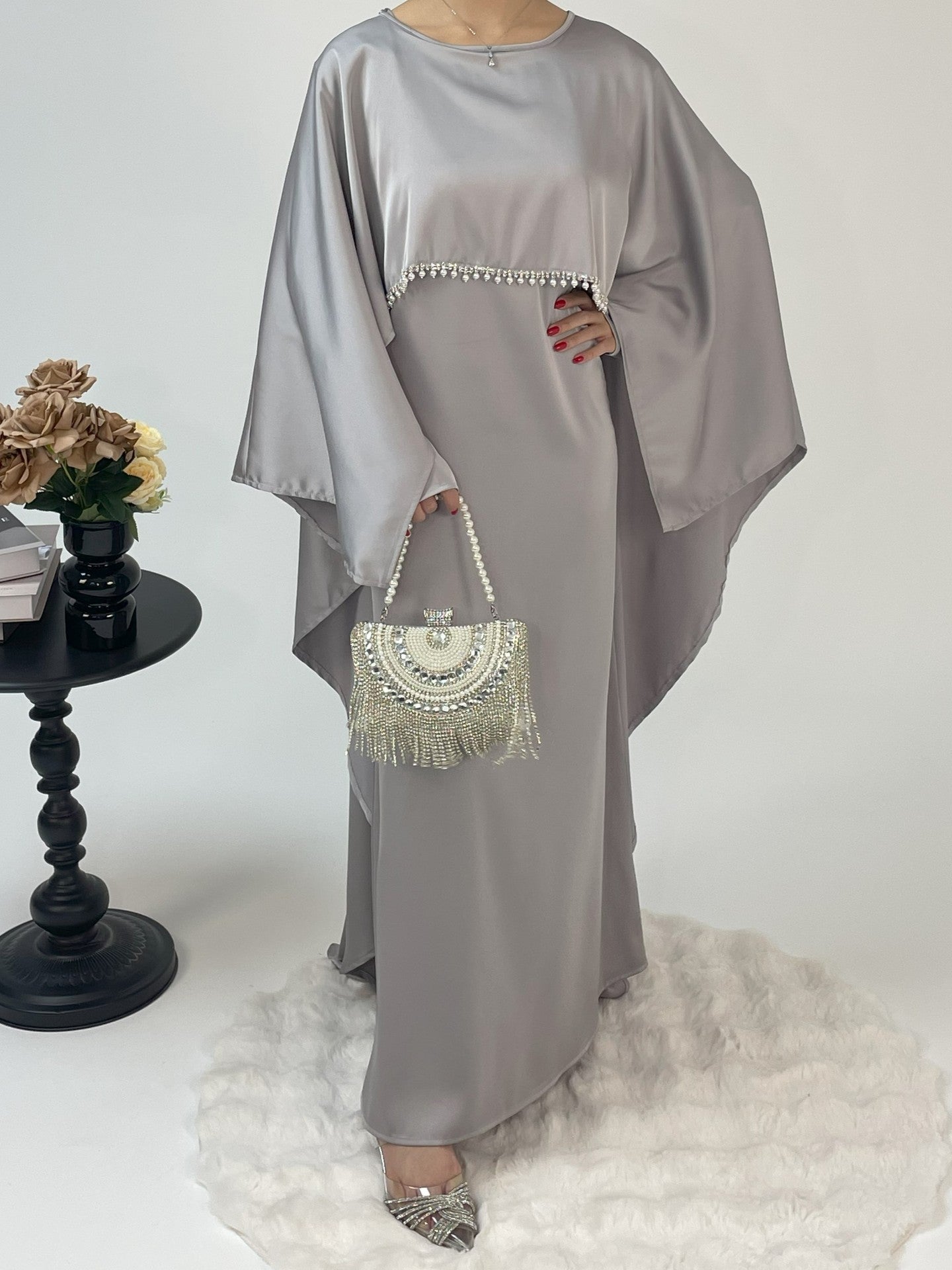 PFSD Elegant and simple women's cape dress