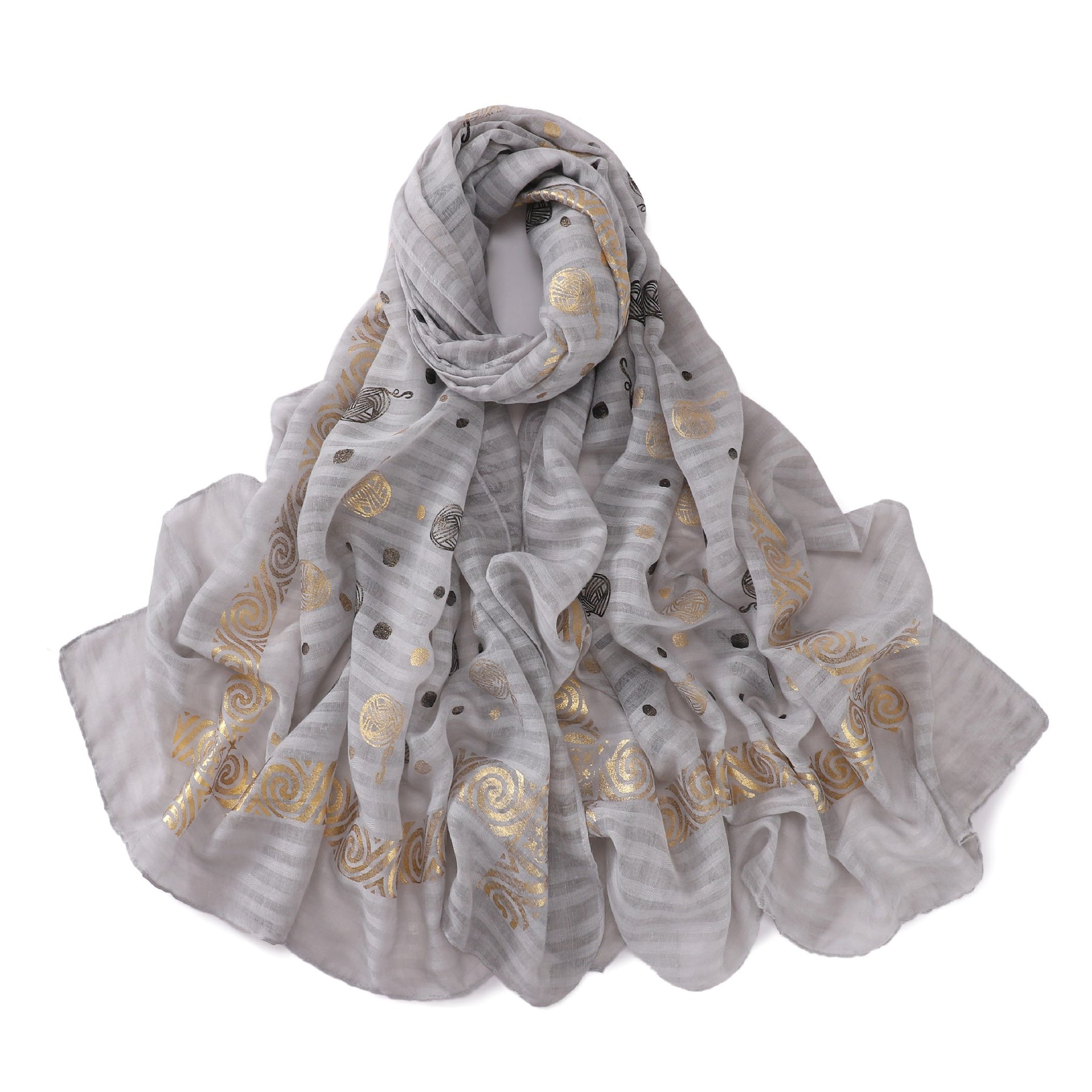 B1 Simple gold stamped scarf