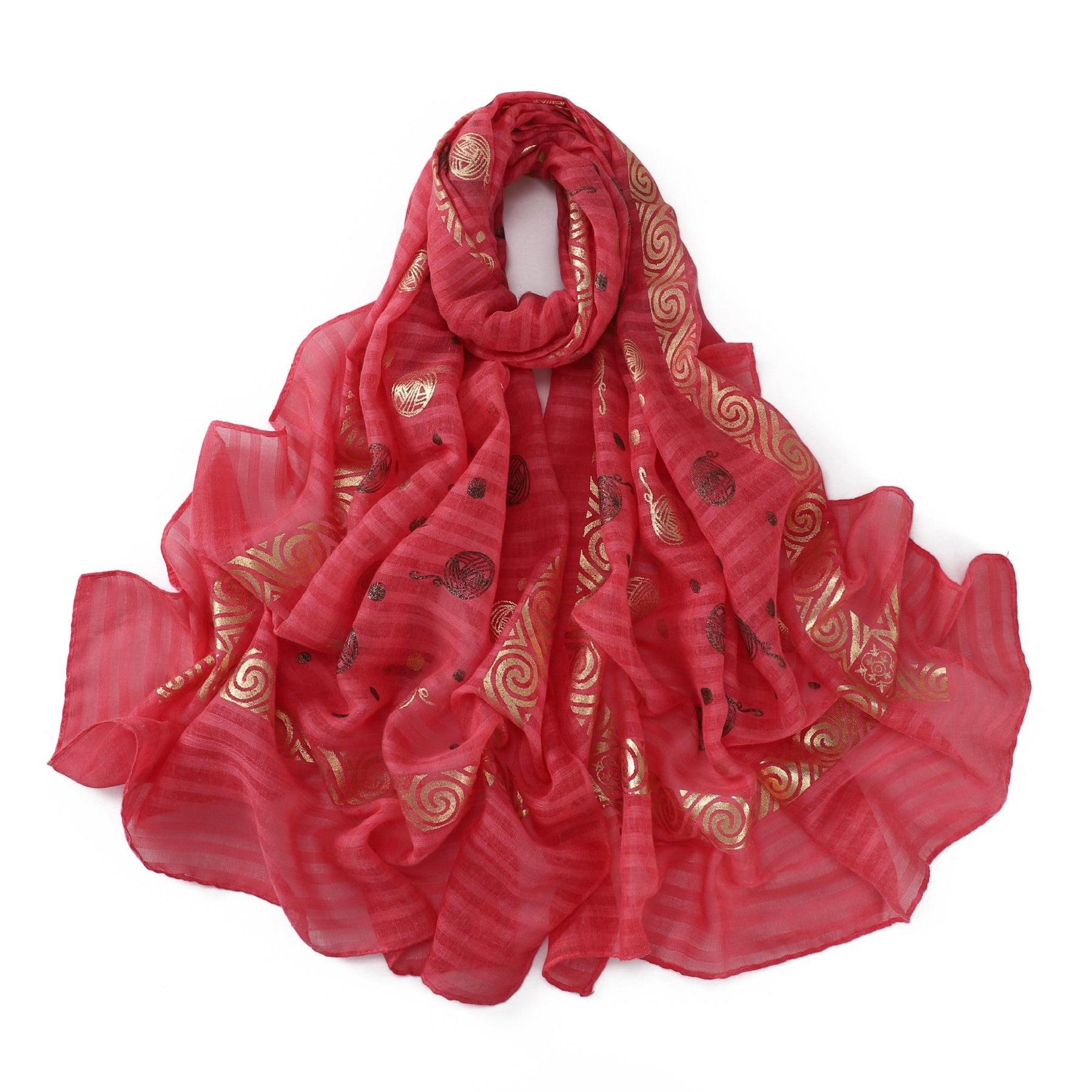 B1 Simple gold stamped scarf