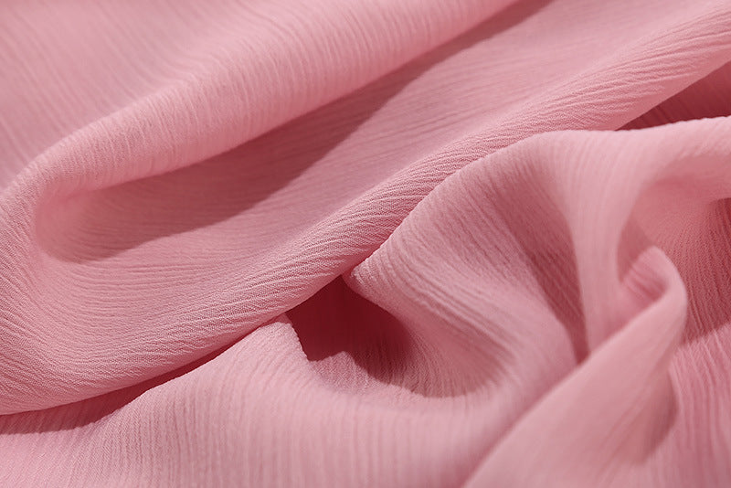 MSL067 tudung chiffon pleated Crepe plain berkualiti tinggi