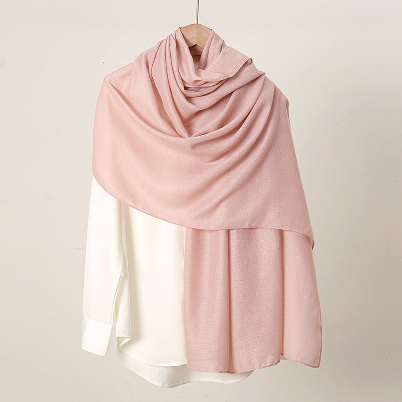 VS814 New retro solid color cotton and linen scarf for women - MinYang Fashion Apparel Accessory Manufacturer