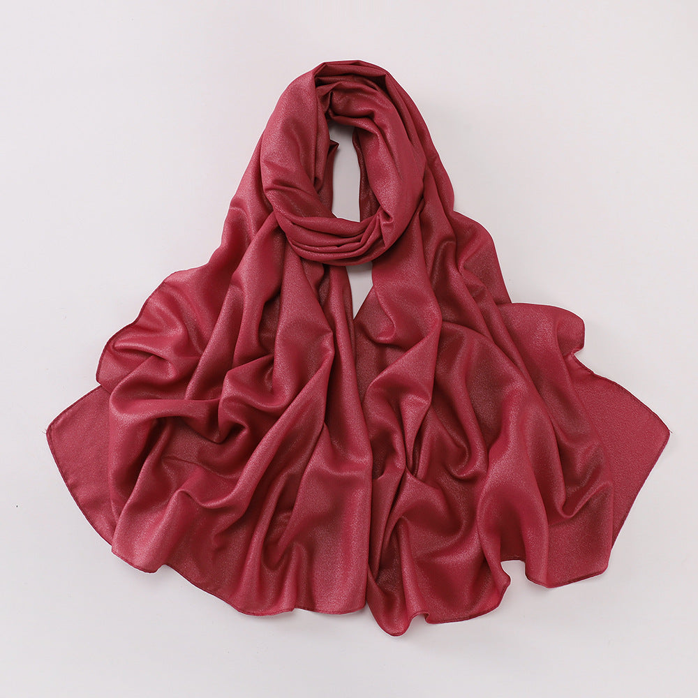 MSL328 Pure color diamond chiffon long scarf scarf wholesale - MinYang Fashion Apparel Accessory Manufacturer