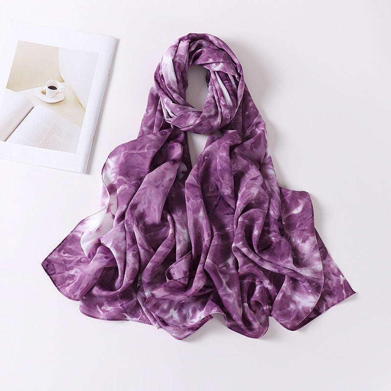 MSL212 printed scarf pearl chiffon hijab - MinYang Fashion Apparel Accessory Manufacturer