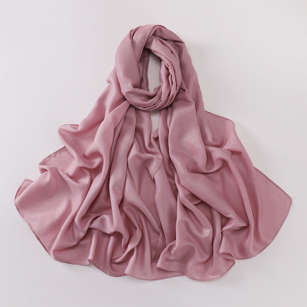 MSL328 Pure color diamond chiffon long scarf scarf wholesale - MinYang Fashion Apparel Accessory Manufacturer