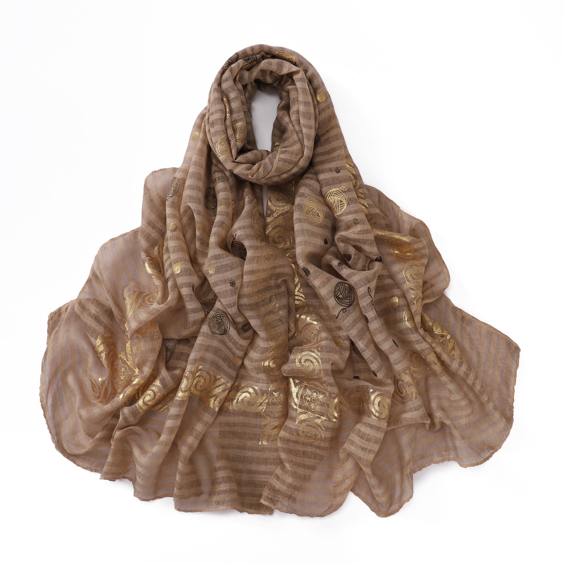 B1 Simple gold stamped scarf