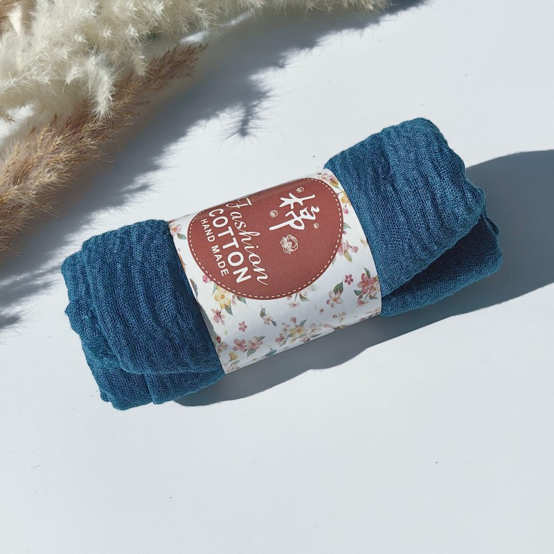 WJ01 Cotton scarf solid color scarf wrinkled bubble scarf shawl headscarf