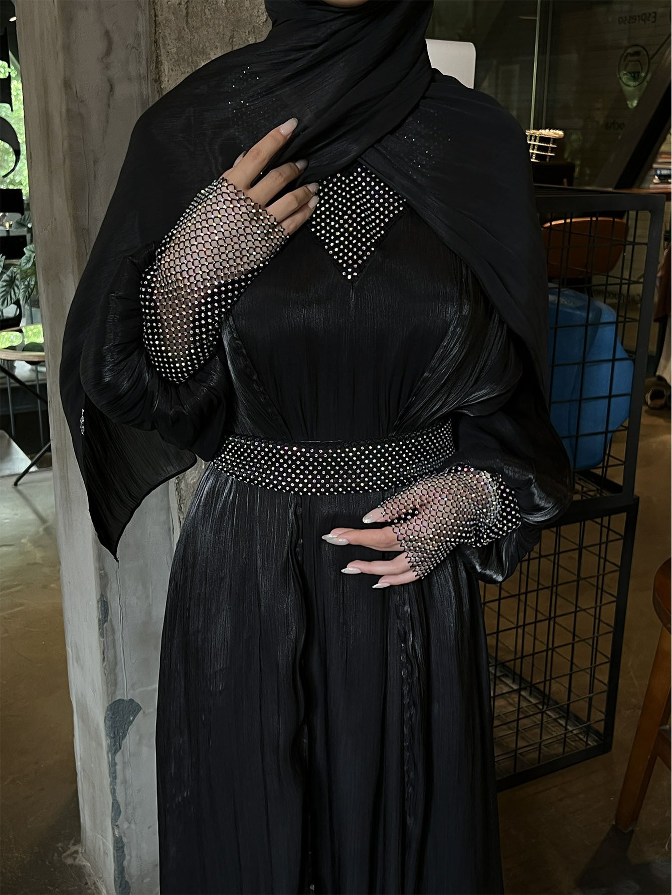 WZ Muslim Chiffon Abaya