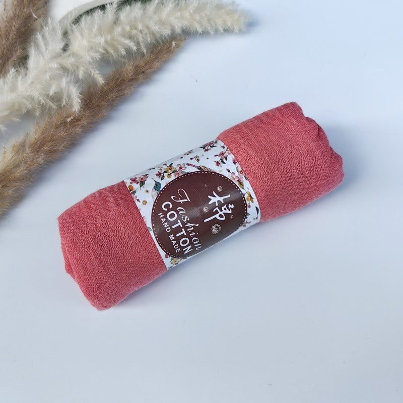 WJ01 Cotton scarf solid color scarf wrinkled bubble scarf shawl headscarf