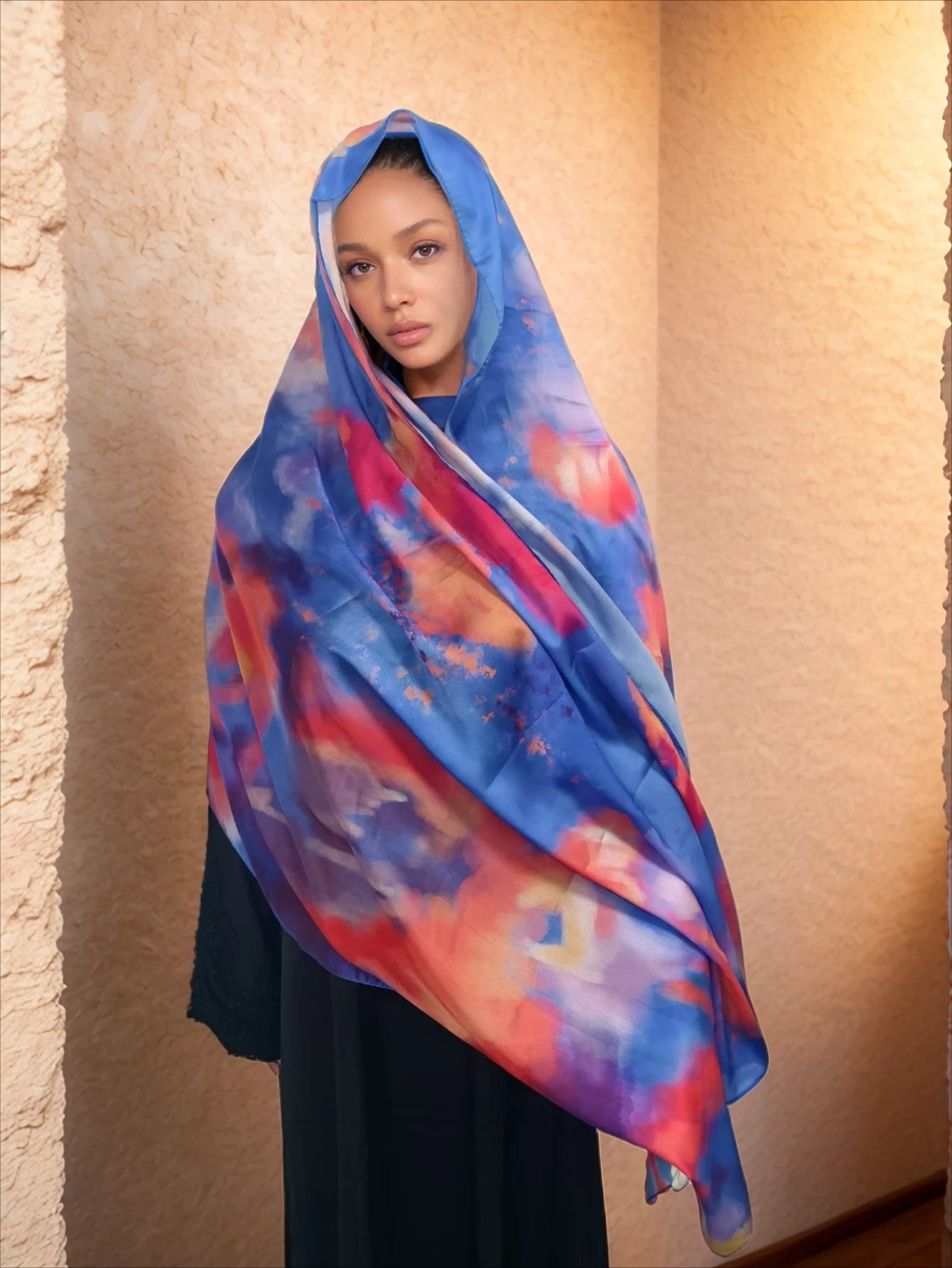 MYM35 Modal trendy tie-dye style scarf/hijab - MinYang Fashion Apparel Accessory Manufacturer
