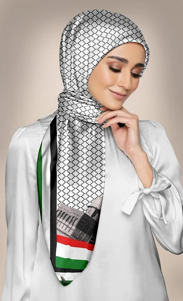 BDMY08 Kuffiyeh cuadrado estampado palestino