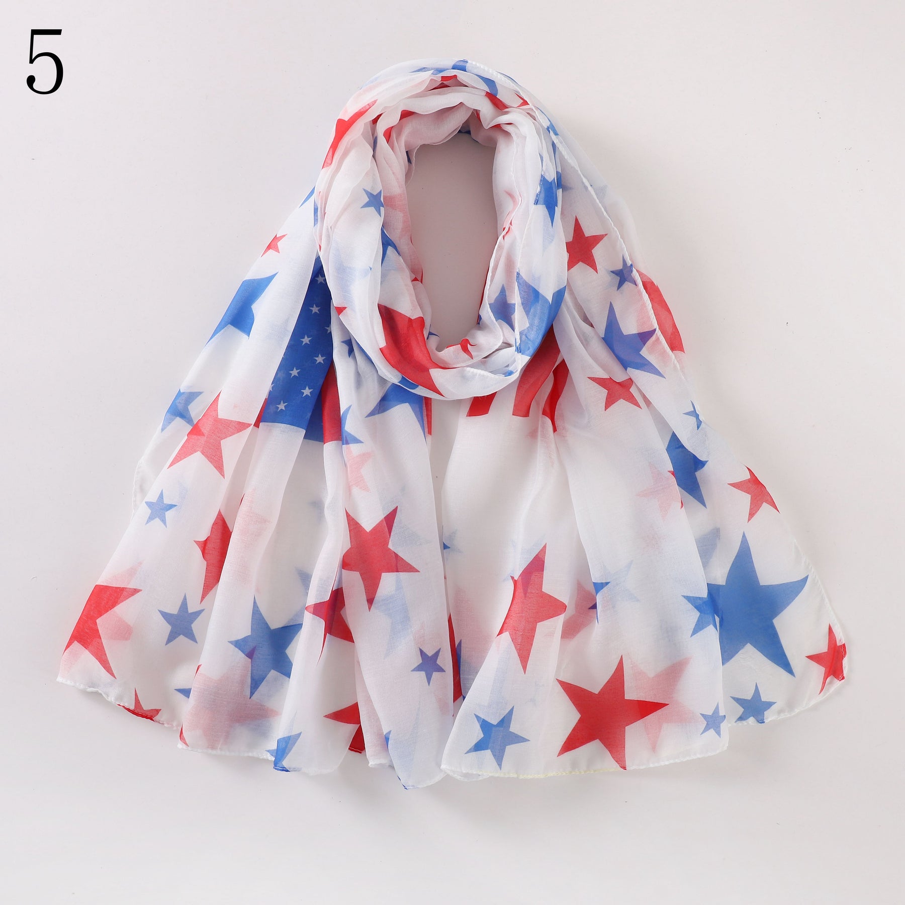 MYP07 USA Stars printed scarf and Stripes flag five-pointed star Europe and the United States fluffy fashion temperament everything scarf