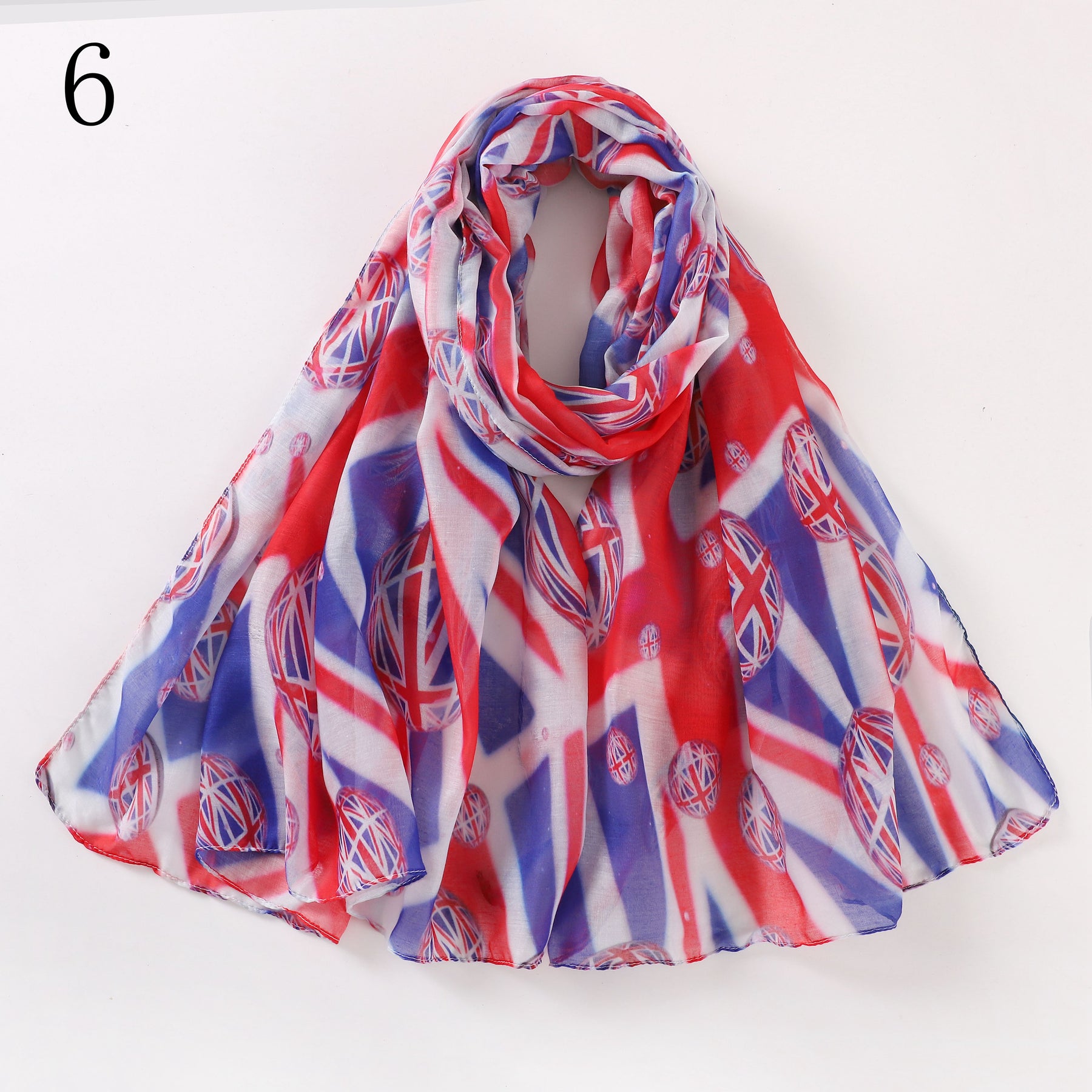 MYP08 Bufanda estampada de EE. UU. Bufanda estampada nueva con bandera estadounidense vintage Bufanda con bandera Bufanda casual para mujer