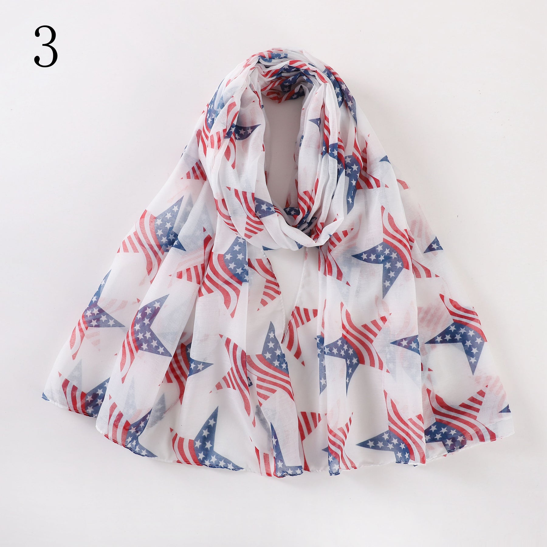 MYP07 USA Stars printed scarf and Stripes flag five-pointed star Europe and the United States fluffy fashion temperament everything scarf