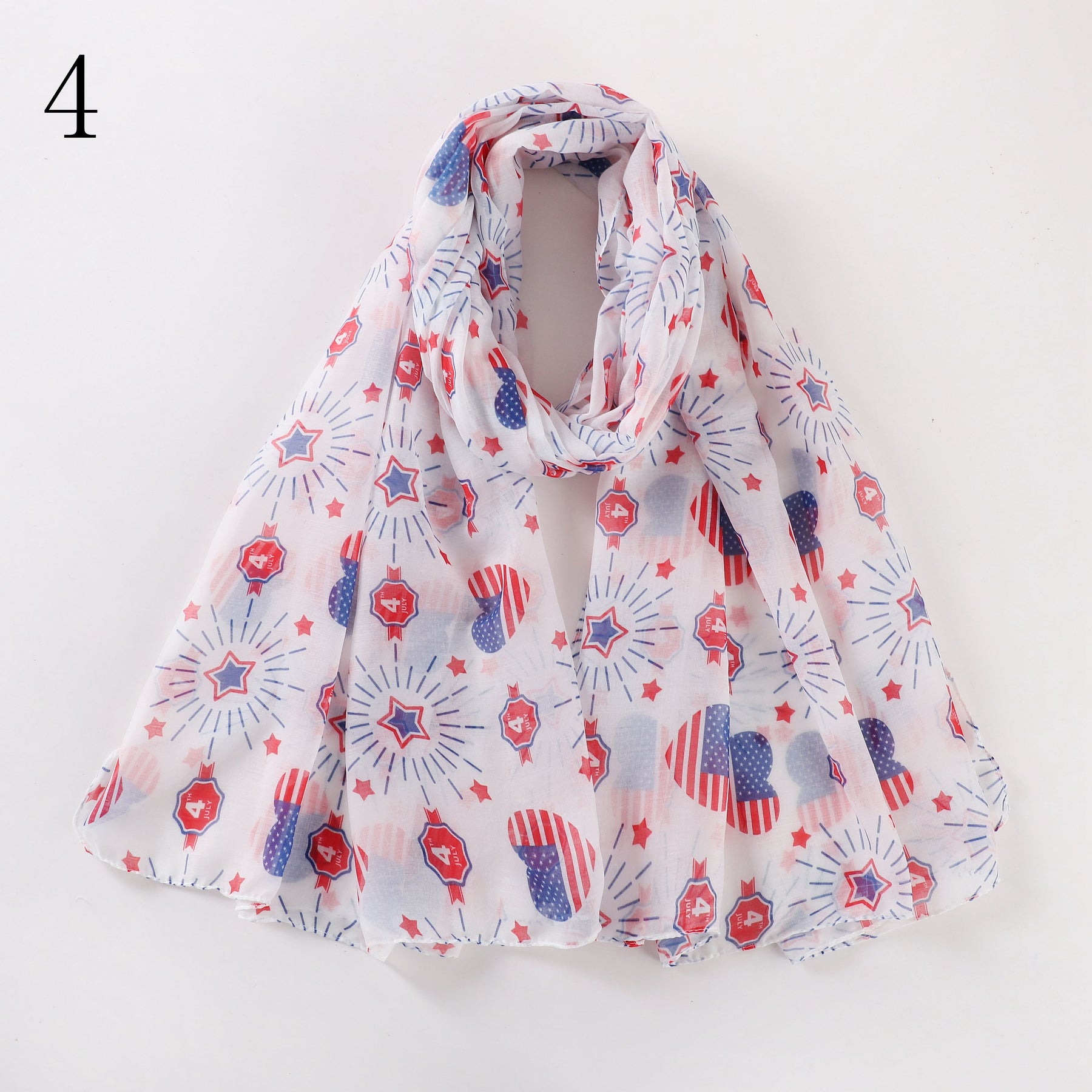 MYP07 USA Stars printed scarf and Stripes flag five-pointed star Europe and the United States fluffy fashion temperament everything scarf