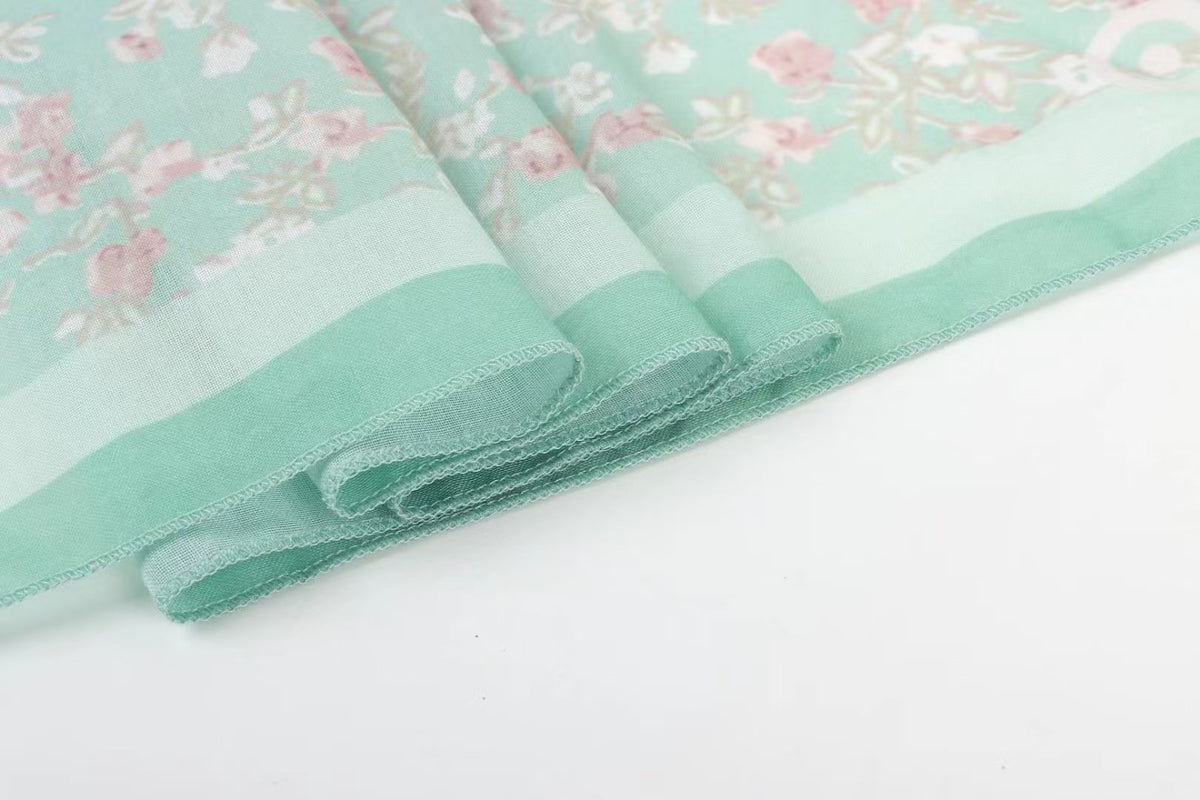 JT070 Hijab -Light floral hijab hijab/tudung printed hijab printed scarf - MinYang Fashion Apparel Accessory Manufacturer