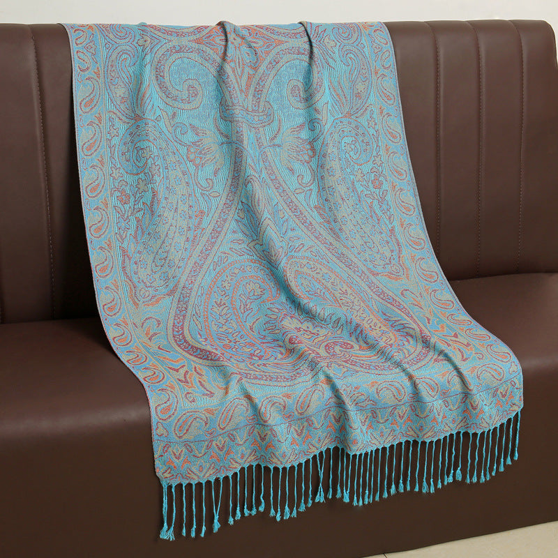 MY13 Cashmere shawl tassel scarf - MinYang Fashion Apparel Accessory Manufacturer