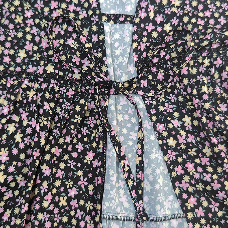 007 Floral Cardigan Beach Bikini Cover-up