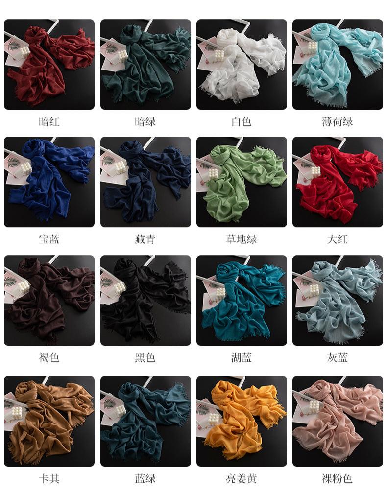 FH24-5559(2) Cotton and linen scarf scarf  winter scarf