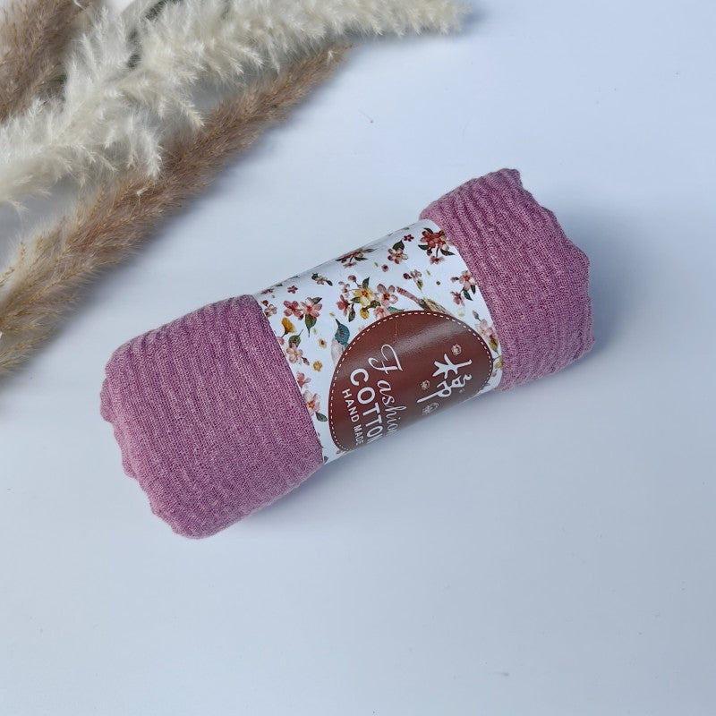 WJ01 Cotton scarf solid color scarf wrinkled bubble scarf shawl headscarf